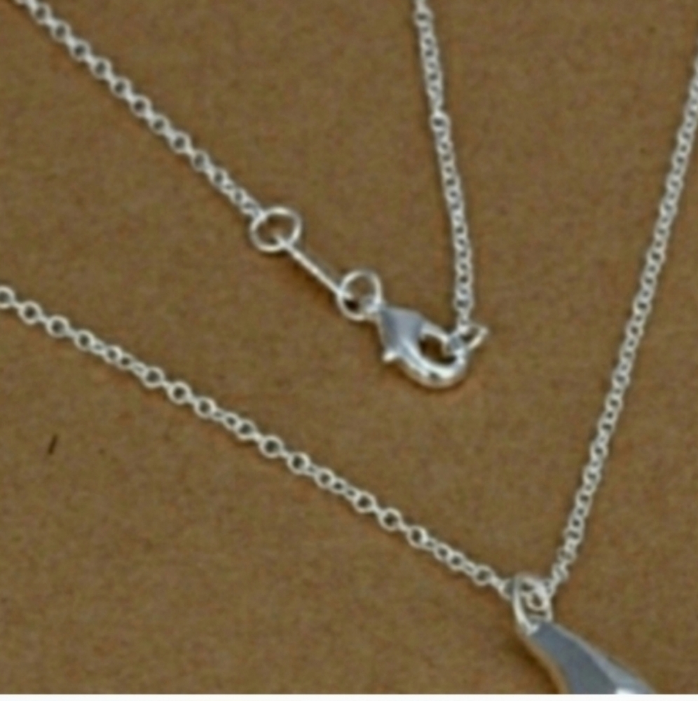 925 Sterling Silver Waterdrop Jewelry Set Bracelet Necklace Earrings and Ring - Picture 5 of 7